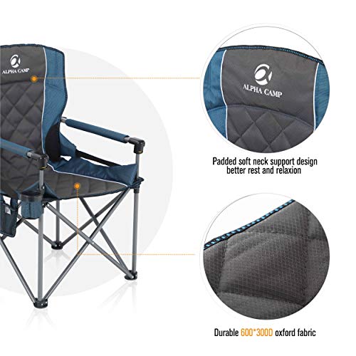야외 캠핑 경량 미국 의자 휴대용 586074 대형 접이식 패딩 쿼드 암 헤비 듀티 대형 스틸 프레임 접이식