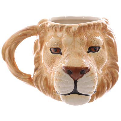 머그컵 머그잔 디자인 임인년 호랑이 머그 사자동물 도자기컵 3D 입체 개머리컵-594216
