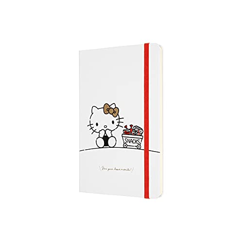 몰스킨 한정판 Hello Kitty 노트북 하드 커버 흰색 240페이지 미국 다이어리