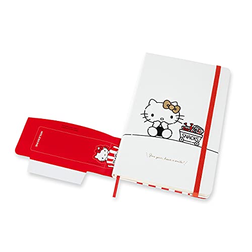 몰스킨 한정판 Hello Kitty 노트북 하드 커버 흰색 240페이지 미국 다이어리