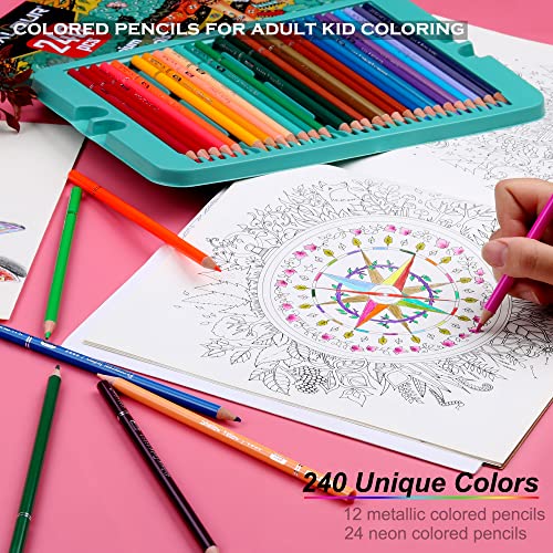 전문 240색 세트 생생한 색상 아티스트 소프트 코어 스케치 600113 미국 색연필