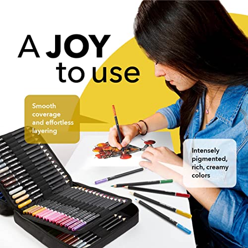 미술용품 120 지퍼 케이스 세트 예술가 전문가 컬러리스트를 위한 고품질 소프트 코어 컬러 600115 미국 색연필