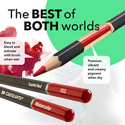 72 수채화 연필 집업 세트 선명한 색상 고품질 코어 케이스 포함 600135 미국 색연필