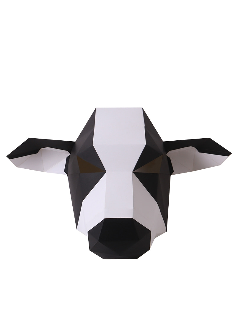 동물가면 3D 젖소 동물 퍼포먼스 포토페이퍼 틱톡 개그-602775