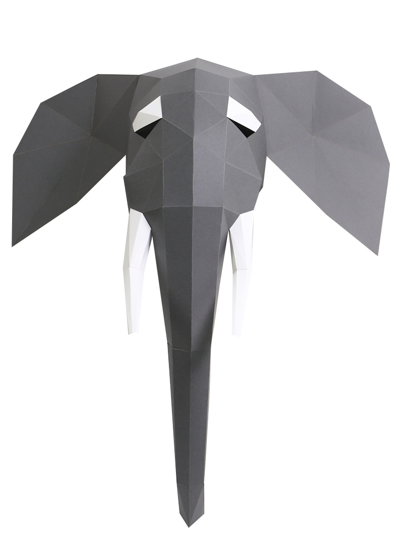 동물가면 코끼리 패턴 마스크 수제 북유럽 트렌드 패션 무도회연-602788