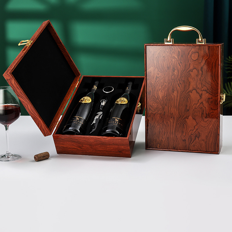 와인 포장 박스 고급 와인 패키지 선물세트 더블 와인 우드박스 에나멜-602817