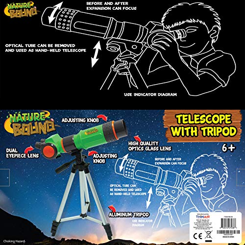 네이처 바운드 초보자 16배 배율 15mm 실내외 조절 가능한 삼각대 포함 6 녹색 (NB538) 603438 미국 천체 망원경 천문 별자리