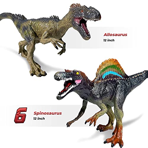 공룡 세트 점보 공룡 6PCS 공룡 손가락 인형 5 리얼 공룡 모델 604239 액션 미국 피규어