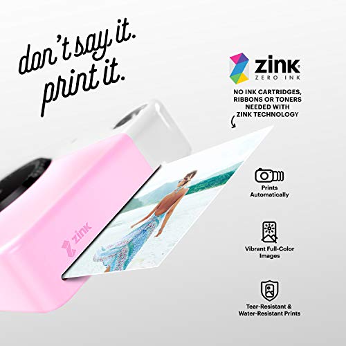 즉석카메라 미국 코닥 인쇄 자동 디지털 즉석 인쇄 ZINK 2x3 스티커 뒷면 사진 용지(핑크)-610912