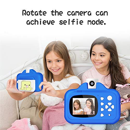 즉석카메라 미국 어린이용 즉석 프린트, 종이 필름이 있는 WiFi Zero 잉크 장난감 4K, 32GB 메모리-610951