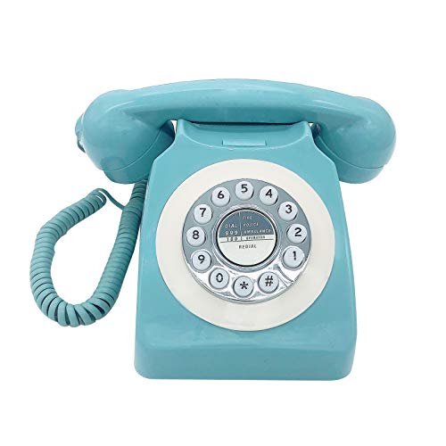 레트로 전화기 미국 빈티지 코드 부착 TelPal 구형 1930년대 가정용-611384
