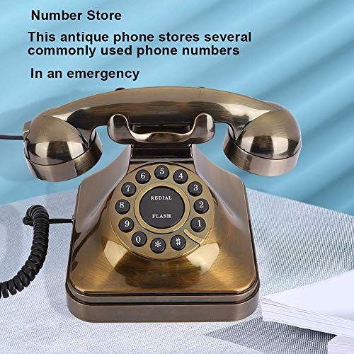 레트로 전화기 미국 빈티지 앤티크 가정용 소음 감소 번호 매점 버튼 다이얼-611472