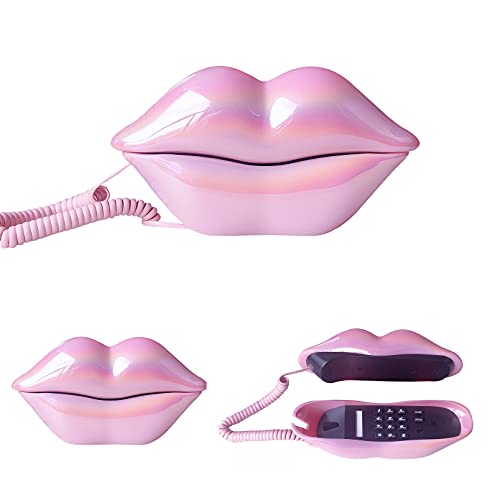 레트로 전화기 미국 빈티지 유선 가정용 재미있는 신기 립폰 선물 유선 마우스-611487
