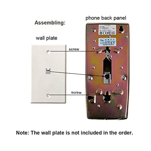 레트로 전화기 미국 빈티지 코드 포함 TelPal 아날로그 벽면 클래식 코드-611522