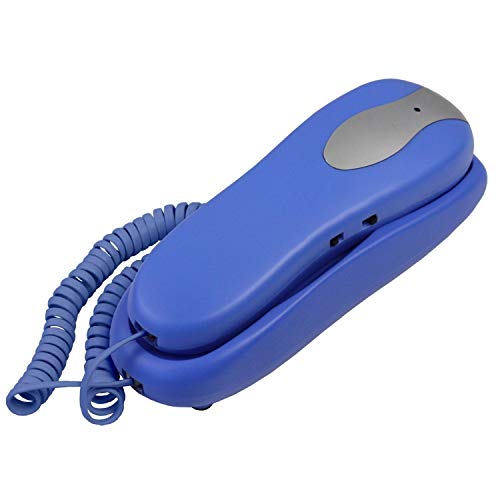 레트로 전화기 미국 빈티지 메모리가 있는 책상용 슬림라인 블루 컬러 -611655