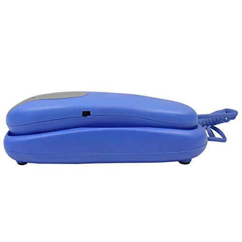 레트로 전화기 미국 빈티지 메모리가 있는 책상용 슬림라인 블루 컬러 -611655