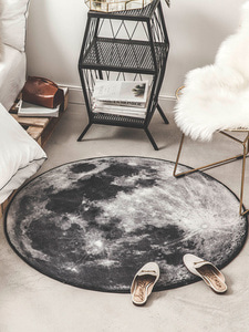 원형 러그 카페트 창의적인 개성의 달 서재 원형 카펫 거실 소파의 깔깔이-22293192475525