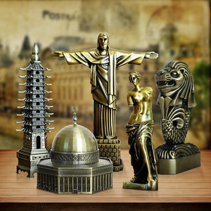 세계건축물 랜드마크 미니어쳐 세계 유수의 건축 금속 모형 사탑 피라미드 제국대-22293192490036