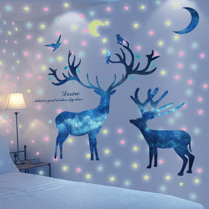 스티커 인테리어 벽지 3D입체어린이방 야광별 스티커 침실 아늑 캐릭터 벽 스-509799