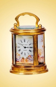 앤틱 빈티지 시계 금도금 가죽 시계 고물 시계 기계좌 종노-520243