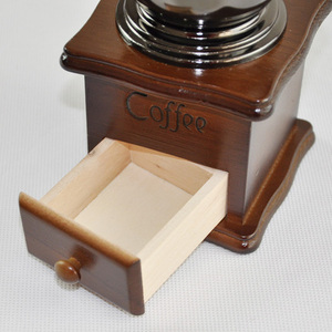 원두 커피 분쇄기 그라인더 백우 빈티지 원목 맷돌 연마기 수동 커피 원두 연마-521043