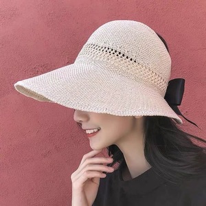 햇빛 가리개 태양 챙넓은 모자 롤업 썬캡 여성 선캡 레드-523097