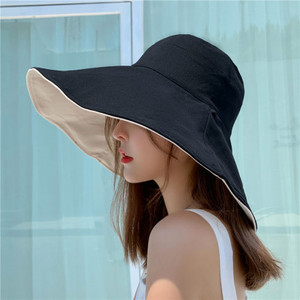햇빛 가리개 태양 챙넓은 모자 폴라 셔링 벙거지 여성 여름에는 차단 계 초대형일. 트리밍-522990