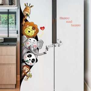 냉장고리폼 냉장고 스티커 캐릭터 양문직사각냉장고 아이디어 큐티 캐릭터 패치 리뉴얼-539452