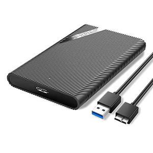 오리코 ORICO 2.5 하드 드라이브 인클로저 휴대용 USB3.0-SATA 외장 드라이브 어댑터 (7mm , 9.5mm SSD HDD 용), PS4, Xbox 용 UASP 호환 가능 외장형 하드-5385 미국출고 -538510