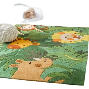 귀여운 동물모양 러그 그린숲 동물 캐릭터 어린이집 남자 카펫 거실-559089