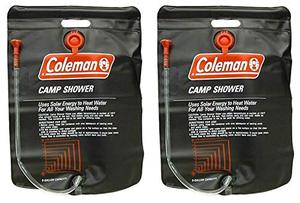 콜맨 캠핑 Coleman (2) 5 Gallon PVC Solar Heated Water Camp Showers - with On,Off Valve 캠핑 샤워 미국출고 -562621