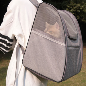 강아지 고양이 이동가방 배낭  통기 고양이 가방 외출용 여름 고양이 백팩  애견-576084