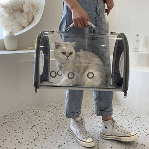 강아지 고양이 이동가방 배낭  고양이 가방 투명 외출용 고양이 가방 들고 다니는 고양이 강아지 용품-576070