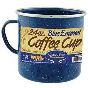 캠프 컵 머그 에나멜 머그 컵 스테인리스 스틸 테두리 24온스 블루 579199 미국출고 캠핑컵