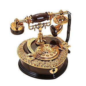 ornerx Vintage Dial  레트로 클래식 전화기 Shaped Music Box with Drawer  미국출고-577788