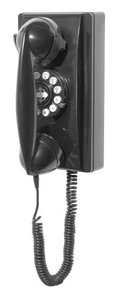 Crosley CR55-BK Wall 레트로 클래식 전화기 with Push Button Technology, Black  미국출고-577786