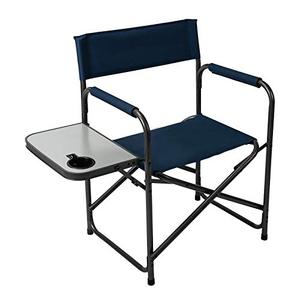 Pacific Pass 캠핑 감독 의자 접이식 휴대용 의자 (사이드 테이블 컵 홀더 포함) 캠핑, 낚시, 하이킹, 야외용 접이식 스포츠 캠프 의자 캠핑의자 미국출고-577827
