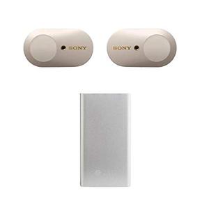 소니 Sony WF-1000XM3 True Wireless Noise Cancelling in-Ear Earphones Silver, Bundle with Power Bank 미국출고-577701