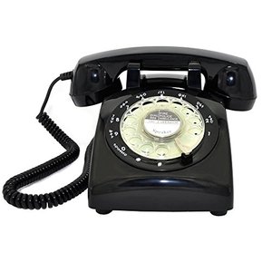 레트로 엔틱 Rotary  레트로 클래식 전화기, Glodeals 1960s 레트로 엔틱 Design Classic Style Dial  레트로 클래식 전화기 for Home and Office (Black-)  미 미국출고-577783