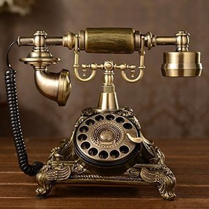 XICHEN Resin imitation copper Vintage STYLE ROTARY 레트로 엔틱 old fashioned Rotary Dial Home and office  레트로 클래식 전화기 -5 미국출고-577780