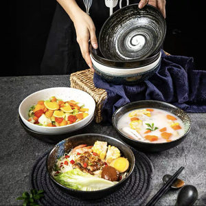 라면그릇 일본식 도자기 식기 우동그릇 샤브샤브 식기 빈티지 샐러드-595898