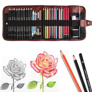 스케치 그림 미술 용품 세트 39 그리기 연필 수채화 스케치 도구 키트 600141 미국 색연필