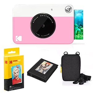 즉석카메라 미국 코닥 Printomatic Instant Camera Bundle (핑크) Zink Paper (20매) 케이스 -610989