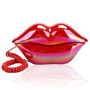 레트로 전화기 미국 빈티지 유러피언 스타일 집 멋쟁이 귀여운 빨간 입술 모양-611442