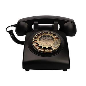 레트로 전화기 미국 빈티지 앤티크 폰 유선 클래식 로터리 다이얼 1930년대 올드-611482
