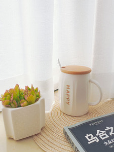 디자인 머그컵 컵 세라믹 뚜껑 스푼 포함 커피 물컵 출산