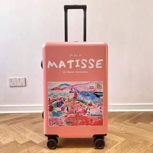 그림 캐리어 개성 디자인 여행가방 핑크 20인치 24인치 여행가방