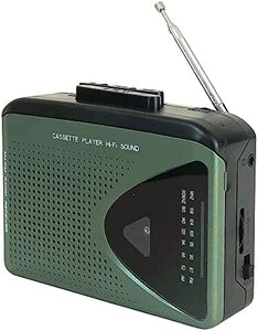레트로 빈티지 미국 플레이어 AA 배터리 또는 DC USB 5V로 구동되는 AM FM 라디오가 있는 프리미엄 워크맨 카세트 -628079