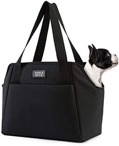 강아지 애견 고양이 가방 급식 미국 포켓이 있는 노블덕 소형견 캐리어 지갑,조절 가능한 안전 테더가 휴대용 소형견 소프트사이드 캐리어-628726