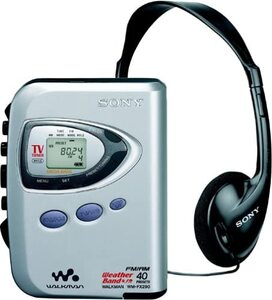 레트로 빈티지 미국 플레이어 FM,AM,TV,날씨 튜닝 기능이 있는 소니 WM-FX290 스테레오 카세트 -628057